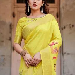 MAHARANI COUTURE Ethnic Motifs Art Silk Banarasi Saree image 2