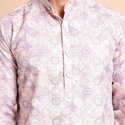 Jompers Men Geometric Embroidered Sequinned Kurta image 2