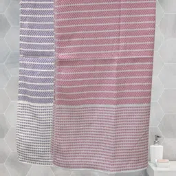 Aura Pink & White 2 Printed Cotton 210 GSM Bath Towel-picture-16