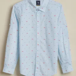 Allen Solly Junior Boys Slim Fit Conversational Printed Spread Collar Pure Cotton Shirt-picture-17