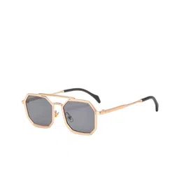 SPADEACES Unisex Black Lens & Black Oversized Sunglasses with image 2