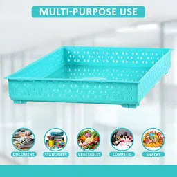 Aura Blue Set of 1 Regular Desk Organiser Organisers image 2