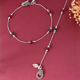 VOJ Silver-Plated Artificial Beads Anklet-picture-36