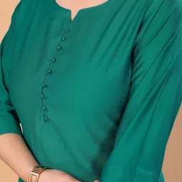 STYLE SAMSARA Round Neck Straight Kurta With Trouser & Dupatta image 5