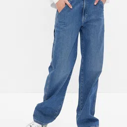 GAP Women Mid-Rise Stretchable Loose Carpenter Fit Jeans-image-53