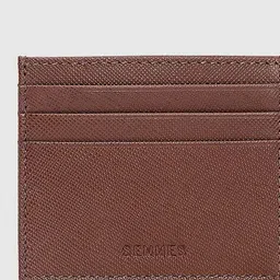 SENNES Unisex Textured Cut Work Leather Card Holder image 2
