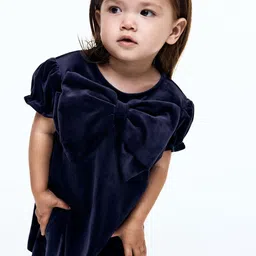 H&M Bow-Detail Velour Dress-picture-35