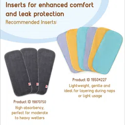 Babyhug Waterproof Nappy Small Size Set of 3 - Yellow Pink Blue image 5