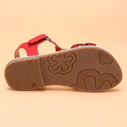 Babyoye Sandals With Velcro Closure - Red image 5