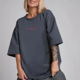 LULU & SKY Women Typography Printed Pure Cotton T-shirt-picture-19