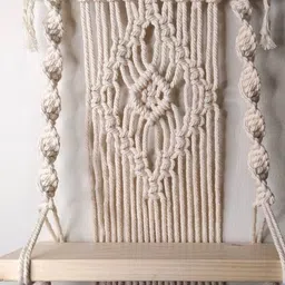 Aain Fabric White Wall Hangings-picture-39