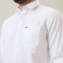 TIM PARIS Men Solid Regular Fit Casual Cotton Shirt image 4