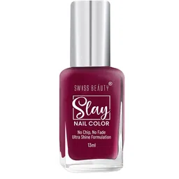 SWISS BEAUTY Slay Nail Color with No Chip No Fade Ultra Shine Formula 13ml-Crystal Pink 18 image 3