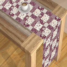 AEROHAVEN Maroon Printed 4 Seater Table Runner-picture-33