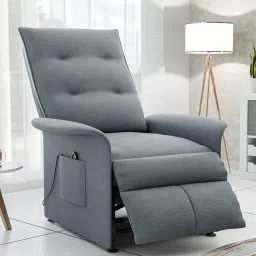 green soul Flexy 1 Seater Recliner In Grey Colour image 1