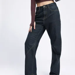 glitchez Women Panelled Straight High-Rise Jeans-picture-27