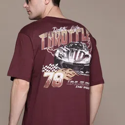The Roadster Lifestyle Co. Graphic Print Relaxed Cotton T-shirt-picture-29