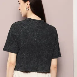 Kook N Keech Marvel Deadpool Printed Drop-Shoulder Sleeves Crop Boxy T-shirt image 4