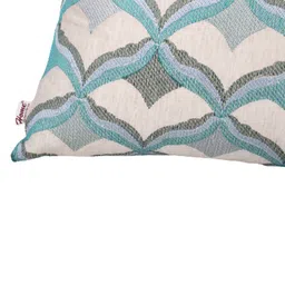 Home Set Of 2 Red & Blue Geometric Square Cushion Covers image 5