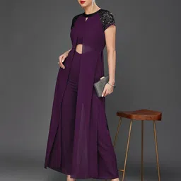 Miss Chase Women Round Neck Basic Jumpsuit image 1