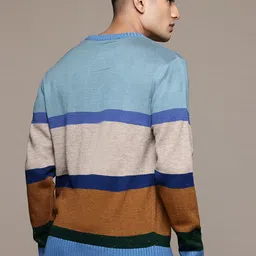 Roadster Men Striped Pullover image 3