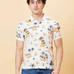 Being Human White Regular Fit Polo T-Shirt-image-80