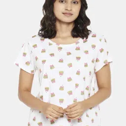 Dreamz by Pantaloons White Cotton Printed T-Shirt-picture-40