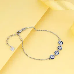 GIVA 925 Sterling Silver Evil Eye Bracelet Adjustable For Women-picture-16