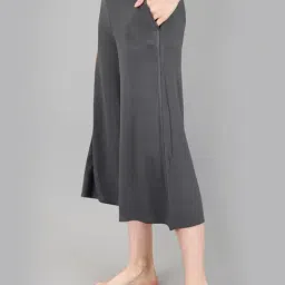 Soie Grey Solid Culottes image 4