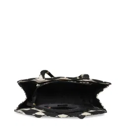 MINI WESST White Checked Handbag image 4