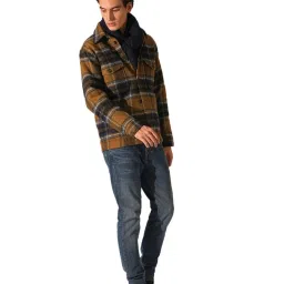 Selected Homme Yellow Regular Fit Checks Shacket image 4