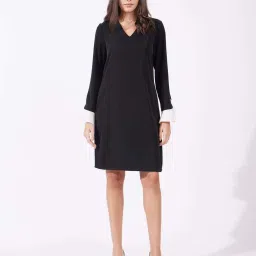 Fablestreet Black A-Line Dress image 4