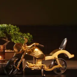 Pure Home and Living Gold Aluminium Decorative Bike-image-31