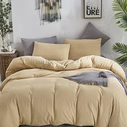 Sleeping Owls- because your sleep matters Beige Cotton 400 GSM Single Bed Comforter-picture-18