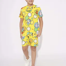 Jack & Jones Junior Boys Lemon Cotton Printed Shorts image 4
