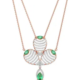 Joyalukkas 18k (750) Purity Rose Gold Connected Dewdrop Beauty Diamond Pendant-picture-30