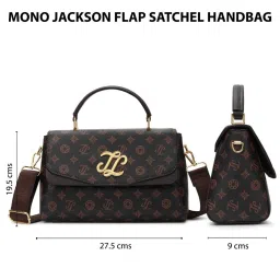 LAVIE Signature Brown Logo Satchel Handbag image 4