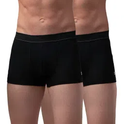 UnderJeans by Spykar Black Trunks - Pack of 2-image-37