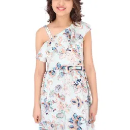Cutecumber Kids Blue Printed Dress-image-37