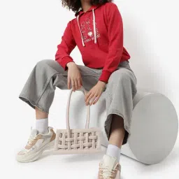 Campus Sutra Red Cotton Graphic Print Sweatshirt-picture-25