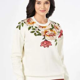 Honey by Pantaloons White Cotton Printed Sweatshirt-picture-7