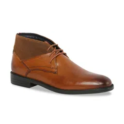 GABICCI Men Tan Brown Solid Leather Formal Derbys-picture-25