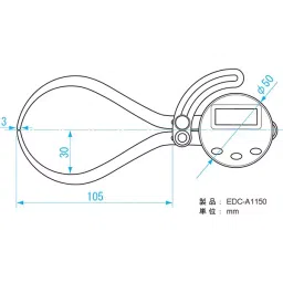 SK Niigata Seiki Digital Caliper Gauge 0-150 mm, EDC-A1150 image 2