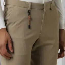 Van Heusen Khaki Slim Fit Trousers image 5