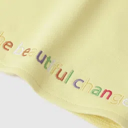 United Colors of Benetton Girls Yellow Cotton Blend Solid Skirt image 4