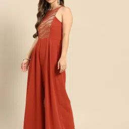 Mabish Orange Printed Jumpsuit image 4