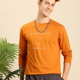 Mast & Harbour Typography Printed Bio Finish T-shirt-picture-39