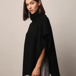 Only Black Relaxed Fit Poncho image 4