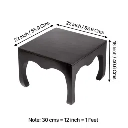 Ikiriya Lyon Solid Dark Brown Wood Coffee Table image 4