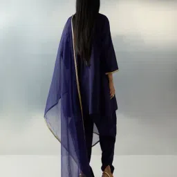 Vark by Westside Navy Sequin Embellished A-Line Ethnic Set image 2